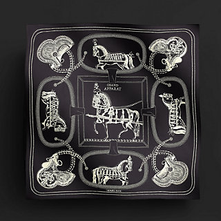 HERMÈS GRAND APPARAT スカーフ Embroidered Grand Apparat scarf 90 | Hermès USA